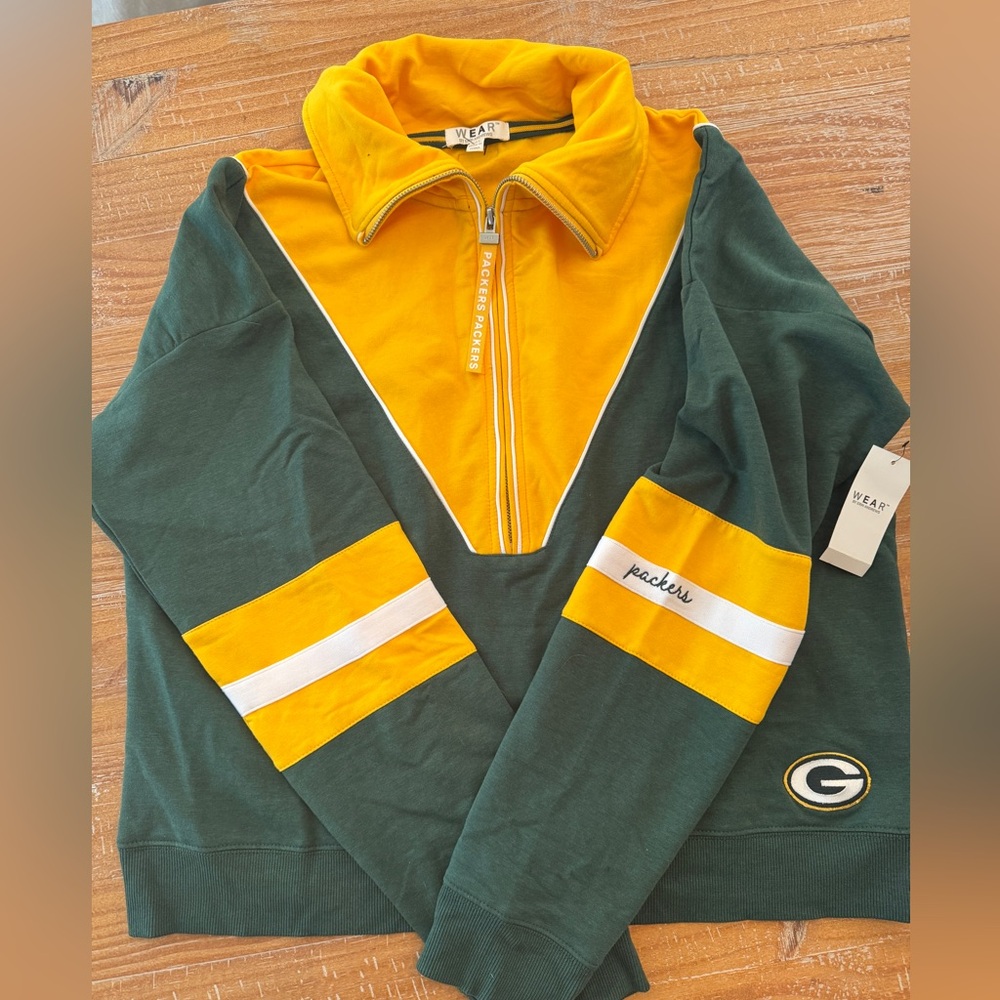 NWT Green Bay Packers Retro half zip
